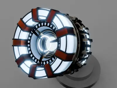 Tony Stark Heart Iron Man Arc Reactor 3D Model 3D model