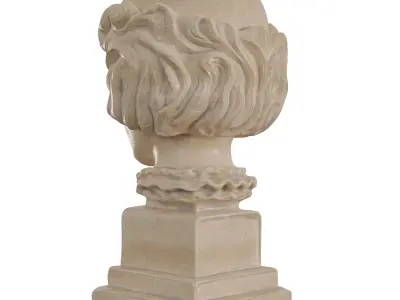 Stone Bust of Elfrida - Classical Sculpture Low-poly 3D model