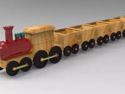 Train toy Low-poly 3D model by futuremp623dn
