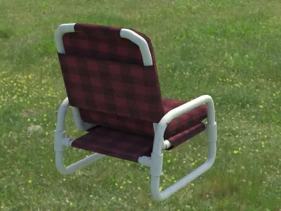 Garden Chair Low-poly 3D model