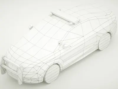 Generic Police v5 Sedan Low-poly 3D model