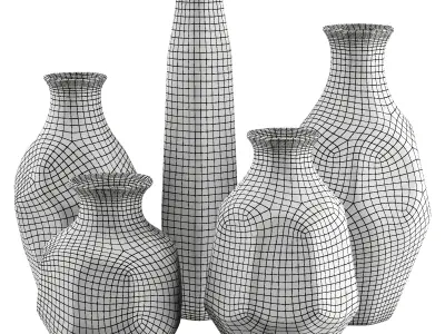 Vase decor Low-poly 3D model 3