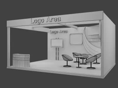  Booth Exhibition Stand a110a 3D model