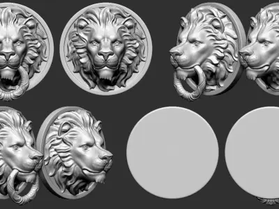 Lion Head 1 3D print model