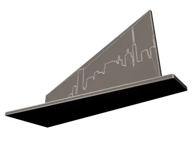 City Plaket Frame Decoration Low-poly 3D model