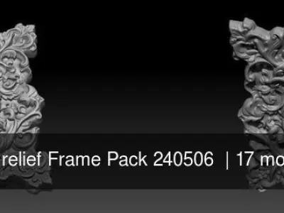 Bas relief Frame Pack 240506  3D Model Collection