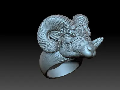 Ring Viking Ram 3D print model