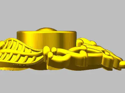 pearl filigree earring 3D print model