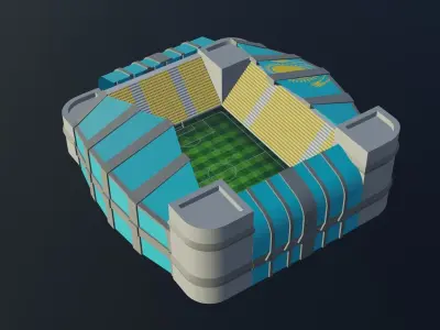Football Stadium - Kazakhistan Low-poly 3D model