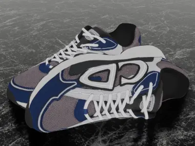 DIOR B30 3D SHOES Low-poly 3D model