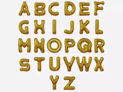 Foil Balloon Letter Collection 3D model