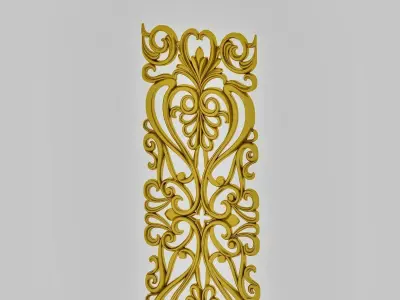 Decorative panel set 3D model 01 3D model