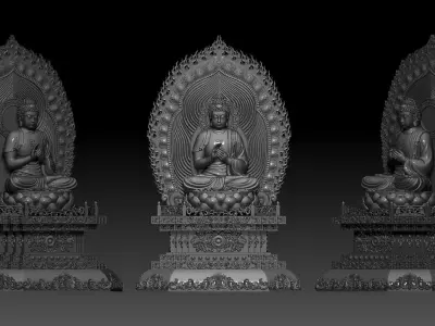 Amitabha Buddha  3D print model