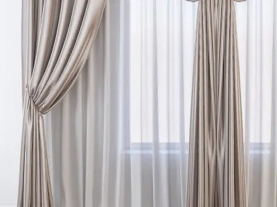 Set 60 Curtains 3D model