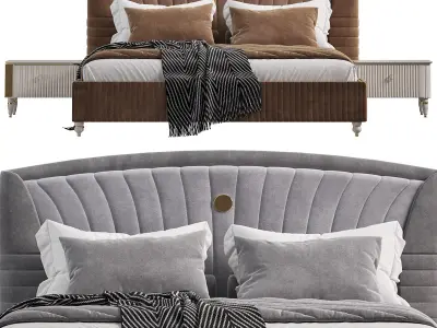 Mercan Luxury Bed By Evgor Collection 3D model
