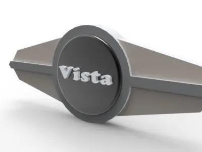 An Imaginative car manufacturing company Vistas logo Free 3D model