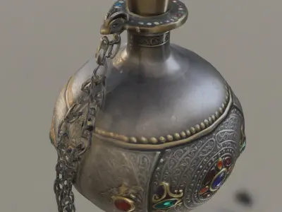 Jeweled Arcane Flask 3D model