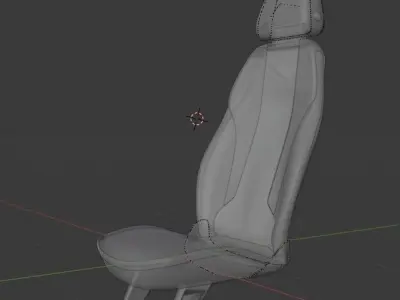 Car seat concept 3D model - Concept Serene 3D model