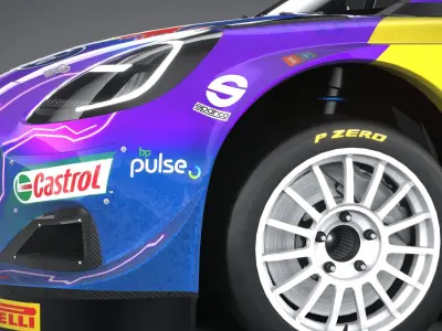 Puma M-Sport WRC Hybrid Rally1 2022 lowpoly 3D model