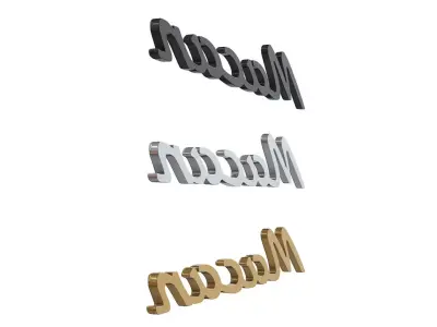 Macan nameplate Porsche  3D print model