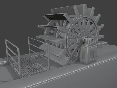 Waterwheel 3D model