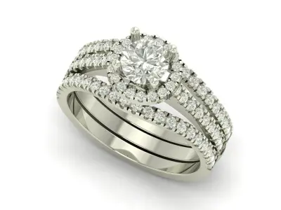  Wedding Daimond Ring  3D print model