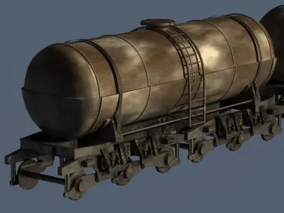Train Vagon Snow 3D model