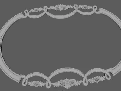 mirror ornamental frame 3D model