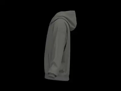 Male oversized hoodie 3D model