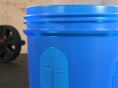 BlenderBottle Classic Bottle with Protein Cyan 3D model