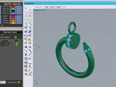 Diamond pendant 3D print model