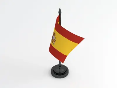 Table Flag Spain 3D model