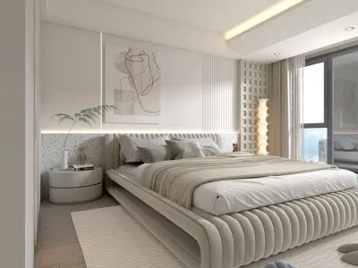 bedroom Low-poly 3D model