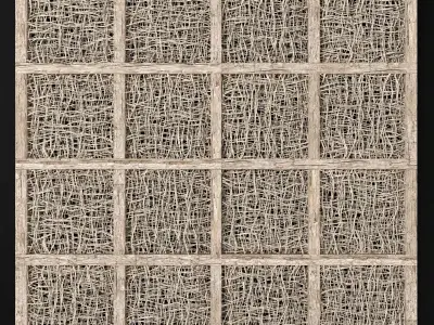 Ceiling white branch decor n1 3D model