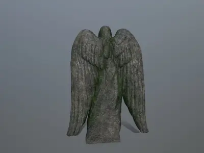 Angel Statue 04 Low-poly 3D model