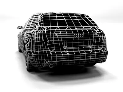 AUDI A6 2009 AVANT LOWPOLY Low-poly 3D model