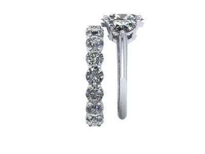 Matching Diamond Fashion Rings 3D print model