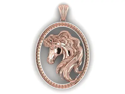 HORSE pendant 3D print model