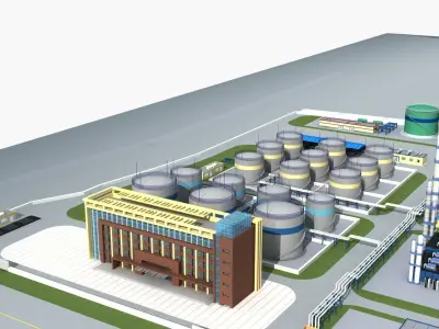 Chemical Plant 2 3D model