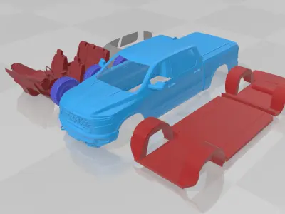 RAM 1500 2025 - Separate Parts STL Model 3D print model