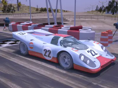 Porsche 917K 22 Gulf - 24h Le Mans 1970 3D model