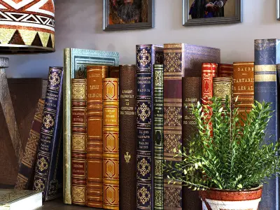 decoration set 098 africa art style 3D model
