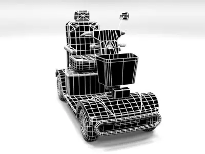 LESCON HS740 ELEKTROMOBIL LOWPOLY Low-poly 3D model