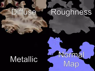 Fluffy Kitten model pack Low-poly 3D model