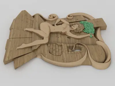 Panel 4 - Nude Female 3D model