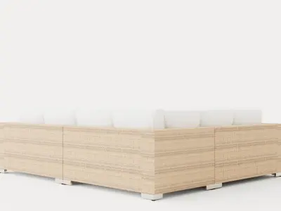 Bahamas Lounge Group 6 Seater Table Low-poly 3D model