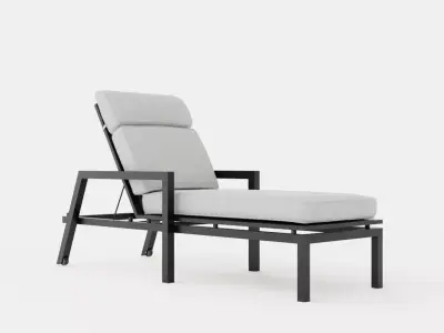 Belfort lounge bed Low-poly 3D model