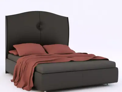 Cattelan Italia Noir Accademia letto bed 3D model