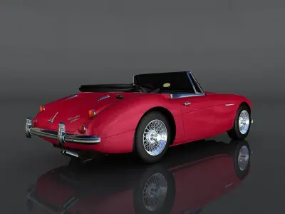 Austin Healey 3000 MK II Low-poly 3D model
