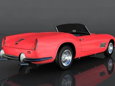 Ferrari 250 California Low-poly 3D model